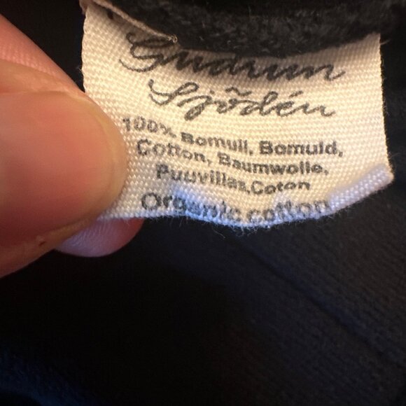 Gudrun Sjoden Womens Black Ribbed Button-Up Cardigan Med Organic Cotton - Picture 5 of 8